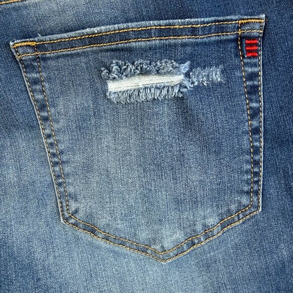 EV1 Jeans Alex Relaxed Vintage Distressed Patchwork Boyfriend Jeans Women’s 14 - Picture 8 of 16